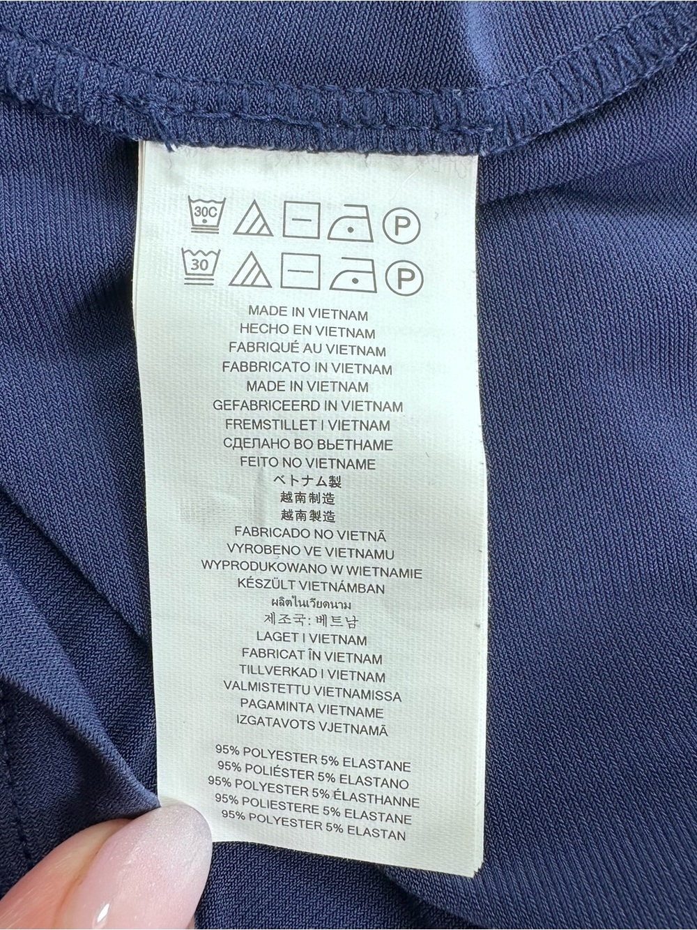 Michael Kors Navy Top with Gold Label Detail - Picture 9 of 9